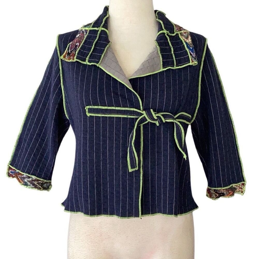 Anya SF Artisan Cardigan Jacket Women’s S/M Boho Funky Vintage - Picture 2 of 8